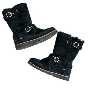 UGG NORIA Black Suede Winter Boots